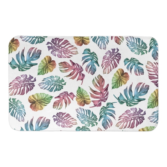 Creative Products Tropical Palm Leaves Pattern 34x21 Bath Mat