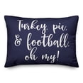thumbnail image 1 of Creative Products Turkey, Pie & Football, Oh My in Navy 14 x 20 Spun Poly Pillow, 1 of 3