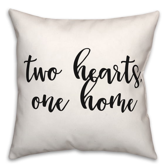 Creative Products Two Hearts 18x18 Spun Poly Pillow