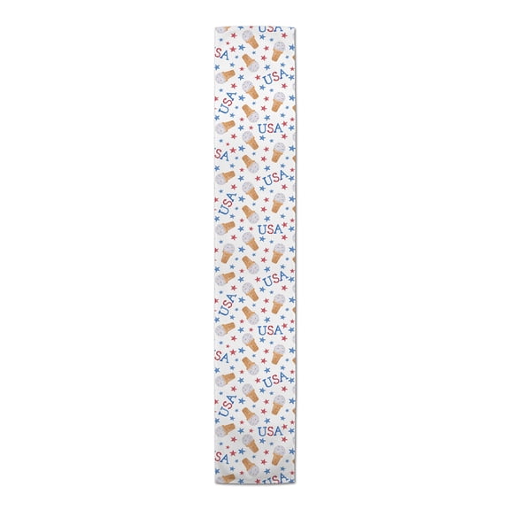 Creative Products USA Sprinkles Stars Pattern 16 x 72 Poly Twill Table Runner