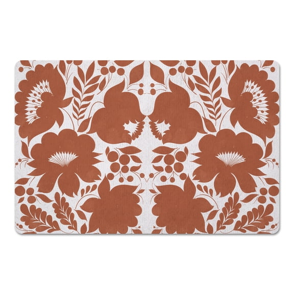 Creative Products Ukrainian Floral Copper 27x18 Floor Mat