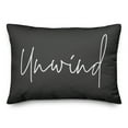 thumbnail image 1 of Creative Products Unwind Script Charcoal 14x20 Indoor / Outdoor Pillow, 1 of 8