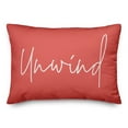 thumbnail image 1 of Creative Products Unwind Script Coral 14x20 Indoor / Outdoor Pillow, 1 of 8