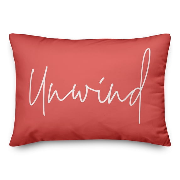 Creative Products Unwind Script Coral 14x20 Indoor / Outdoor Pillow