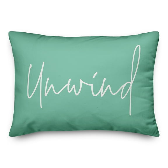 Creative Products Unwind Script Mint 14x20 Indoor / Outdoor Pillow