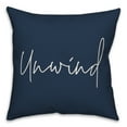 thumbnail image 1 of Creative Products Unwind Script Navy 16x16 Indoor / Outdoor Pillow, 1 of 2
