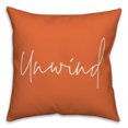 thumbnail image 1 of Creative Products Unwind Script Orange 16x16 Indoor / Outdoor Pillow, 1 of 2