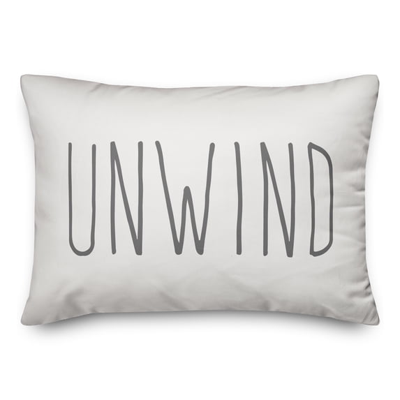 Creative Products Unwind White and Grey 14x20 Indoor / Outdoor Pillow