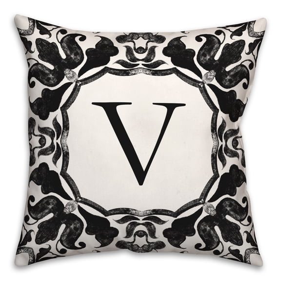 Creative Products V Monogram 18x18 Indoor / Outdoor Pillow