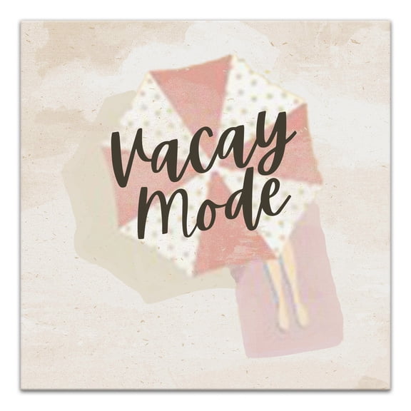 Creative Products Vacay Mode Green and Red 16 x 16 Canvas Wall Art