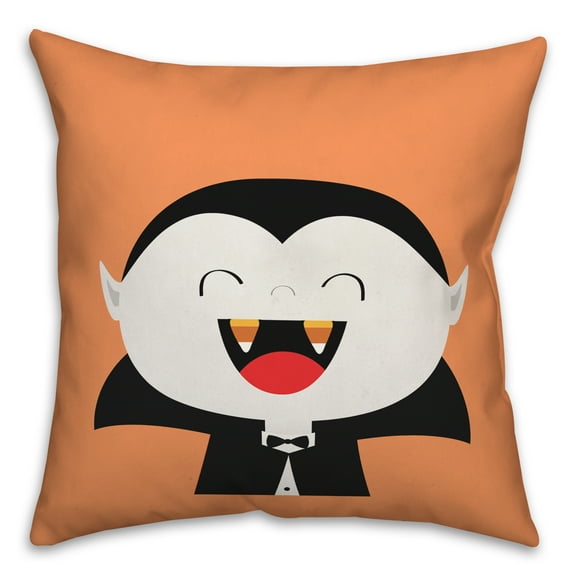 Creative Products Vampire Candy Corn Fangs 20 x 20 Spun Poly Pillow