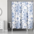 thumbnail image 1 of Creative Products Vintage Blue Rose Pattern 71x74 Shower Curtain, 1 of 2