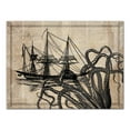 thumbnail image 1 of Creative Products Vintage Boat Octopus Fight 18x24 Canvas Wall Art, 1 of 4