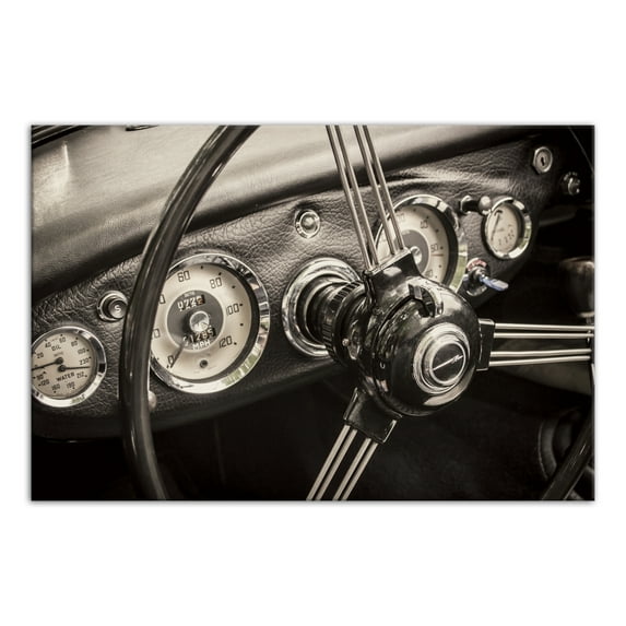 Creative Products Vintage Car Dashboard 20x30 Canvas Wall Art