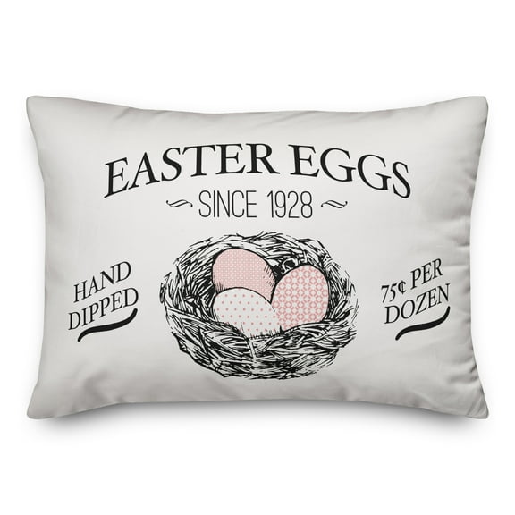 Creative Products Vintage Easter Eggs 14x20 Spun Poly Pillow