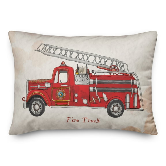 Creative Products Vintage Fire Truck 14x20 Spun Poly Pillow