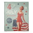 thumbnail image 1 of Creative Products Vintage Fourth of July Celebration 50x60 Coral Fleece Blanket, 1 of 3