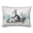 thumbnail image 1 of Creative Products Vintage Stripe Bunny 14x20 Spun Poly Pillow, 1 of 3