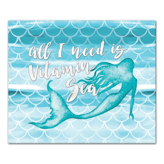 Creative Products Vitamin Sea Mermaid 24x20 Canvas Wall Art
