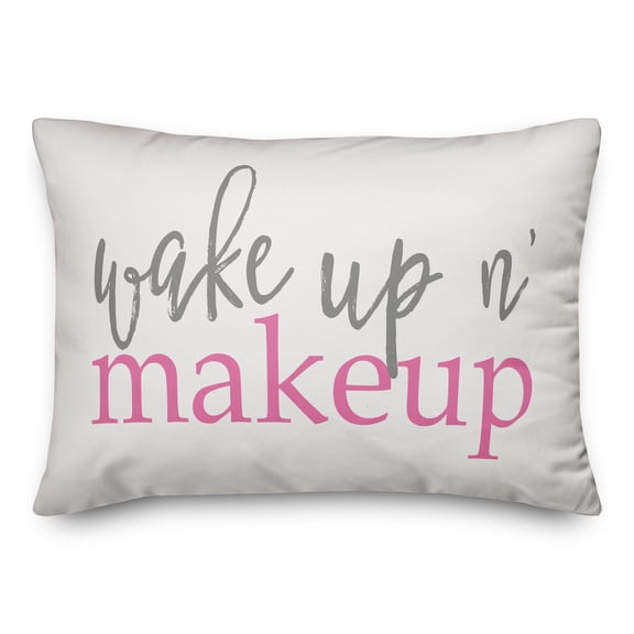 Creative Products Wake Up N' Makeup 14x20 Spun Poly Pillow
