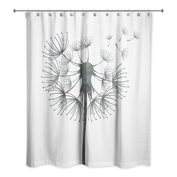Creative Products Washed Out Dandelion 2 71x74 Shower Curtain