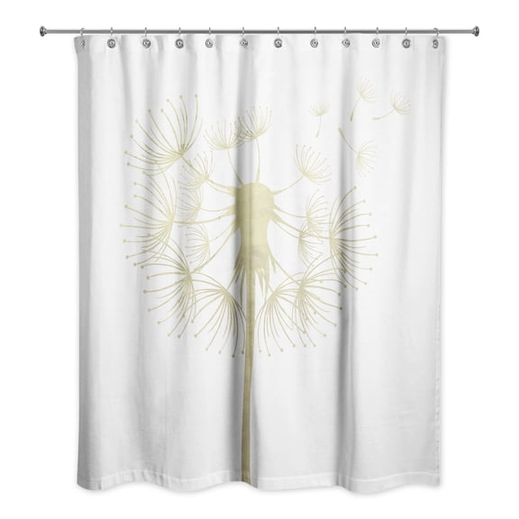 Creative Products Washed Out Dandelion 3 71x74 Shower Curtain