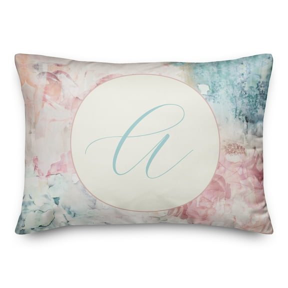 Creative Products Watercolor Abstract Flowers 14x20 Personalized Spun Poly Pillow