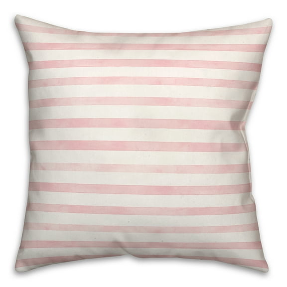 Creative Products Watercolor Blush Stripes 18x18 Spun Poly Pillow