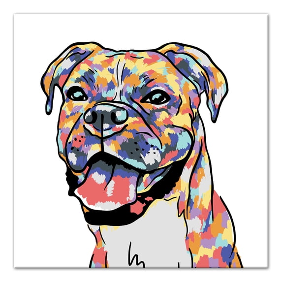 Creative Products Watercolor Boxer 16x16 Canvas Wall Art