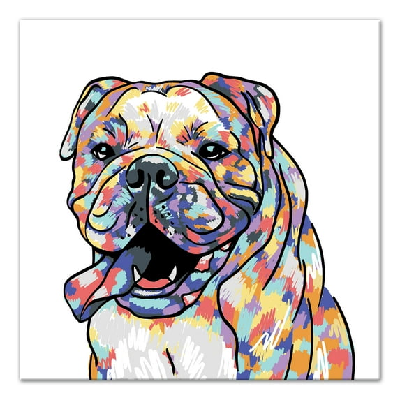 Creative Products Watercolor Bulldog 20x20 Canvas Wall Art