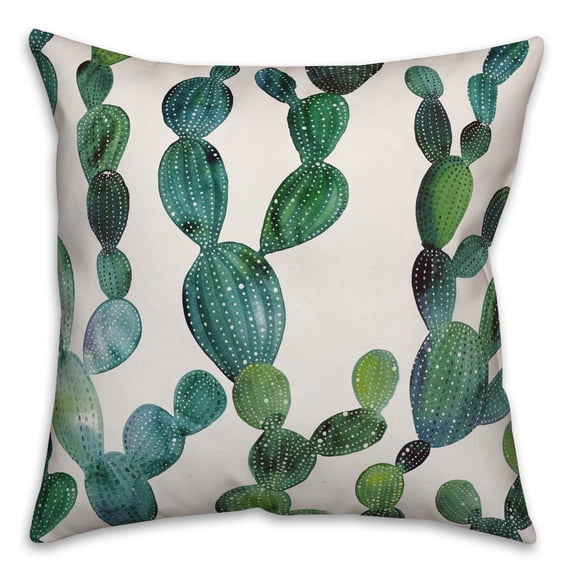 Creative Products Watercolor Cactus 18x18 Spun Poly Pillow