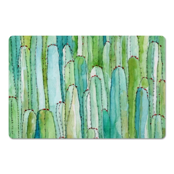 Creative Products Watercolor Cactus Wall 27x18 Floor Mat