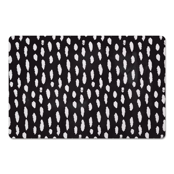 Creative Products Watercolor Dots Black 27x18 Floor Mat