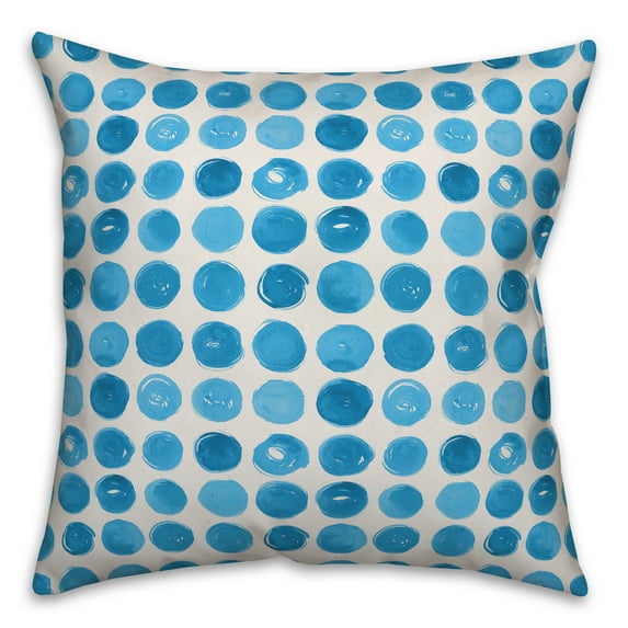 Creative Products Watercolor Dots Blue 16x16 Indoor / Outdoor Pillow