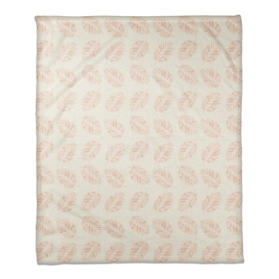 Creative Products Watercolor Fern Coral 50x60 Coral Fleece Blanket