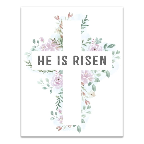 Creative Products Watercolor Floral Cross 1 11 x 14 Canvas Wall Art