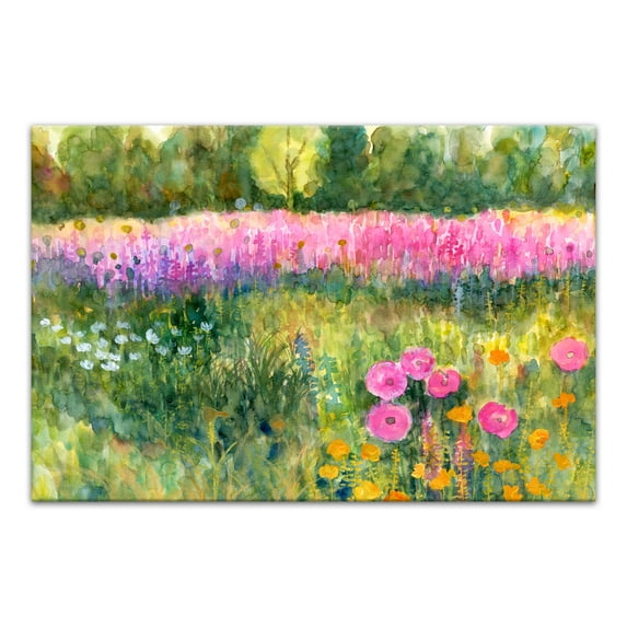 Creative Products Watercolor Floral Field 32x48 Canvas Wall Art