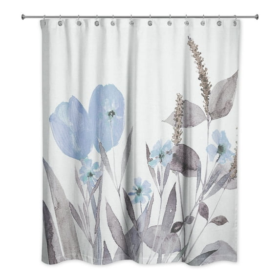 Creative Products Watercolor Floral Set 2 71x74 Shower Curtain