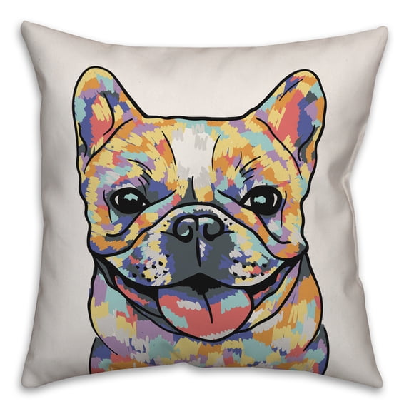 Creative Products Watercolor French Bulldog 16x16 Spun Poly Pillow