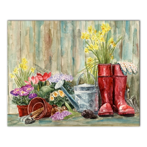 Creative Products Watercolor Gardening Supplies 20 x 16 Canvas Wall Art