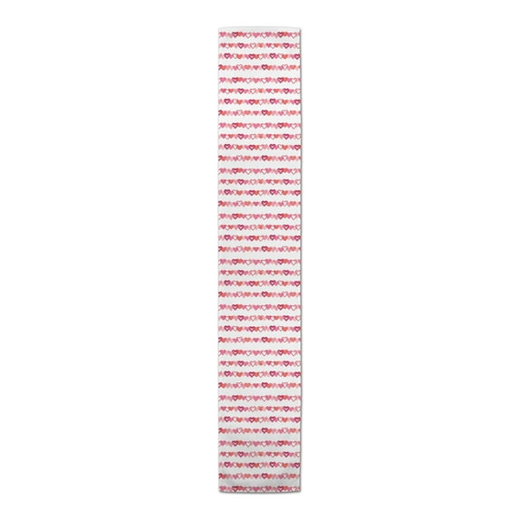 Creative Products Watercolor Heart Stripes 16 x 90 Cotton Twill Table Runner