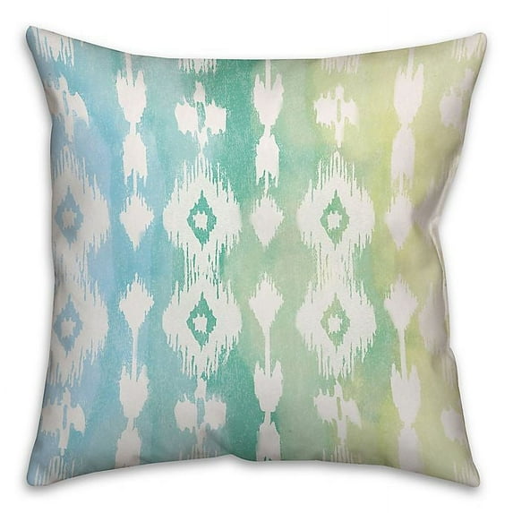 Creative Products Watercolor Ikat Spun Polyester Throw Pillow - 18x18