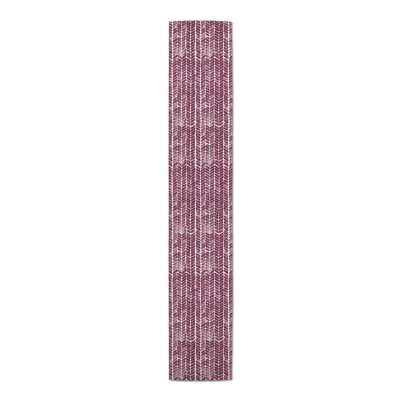 Creative Products Watercolor Knit Pattern Burgundy 16x72 Poly Twill Table Runner