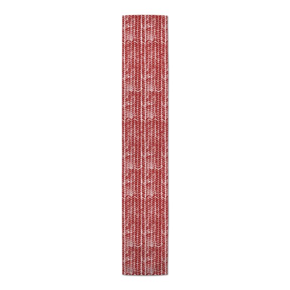 Creative Products Watercolor Knit Pattern Red 16x72 Poly Twill Table Runner