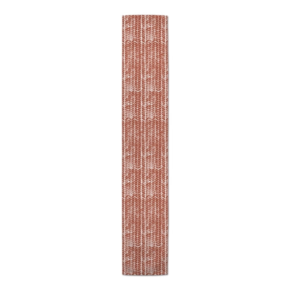 Creative Products Watercolor Knit Pattern Rust 16x72 Poly Twill Table Runner