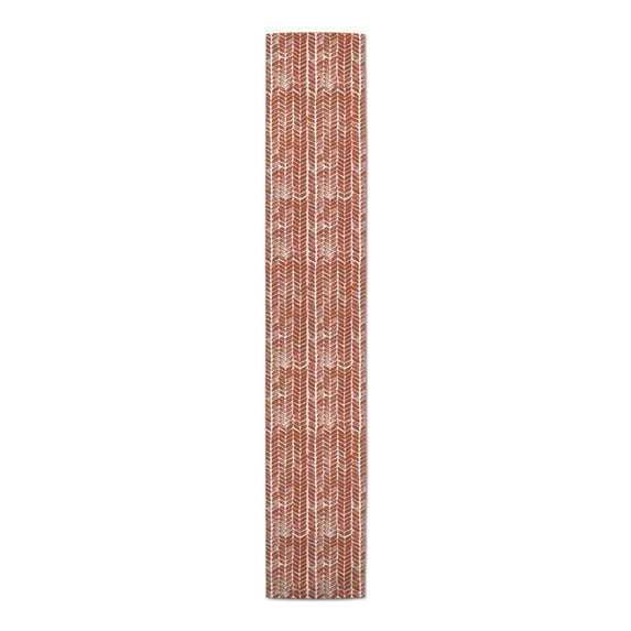 Creative Products Watercolor Knit Pattern Rust 16x90 Poly Twill Table Runner