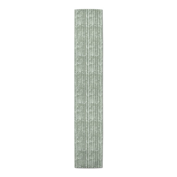 Creative Products Watercolor Knit Pattern Sage Green 16x72 Poly Twill Table Runner