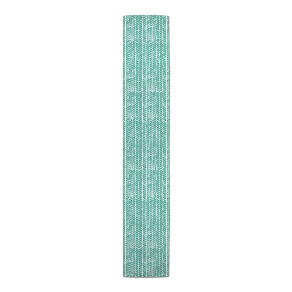 Creative Products Watercolor Knit Pattern Teal 16x90 Poly Twill Table Runner