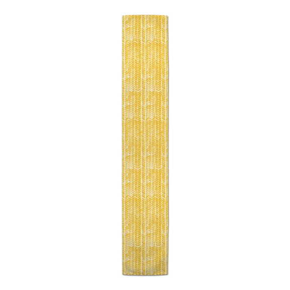 Creative Products Watercolor Knit Pattern Yellow 16x90 Poly Twill Table Runner