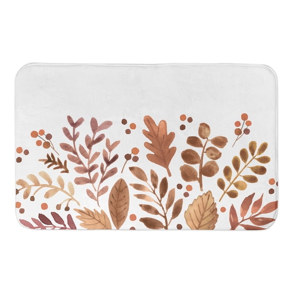 Creative Products Watercolor Leaf Pattern 21 x 34 Bath Mat
